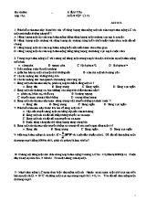 Đề kiểm tra môn Vật lý Lớp 12 - Mã đề 012